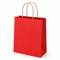 Borsa regalo in carta rossa 26 x 12 x 32 cm con manici ritorti