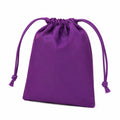 Sacchetto con coulisse 20 x 15 cm in tessuto sintetico viola per piccoli oggetti