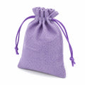 Sacchetto regalo piccolo in tessuto viola - chiusura a coulisse